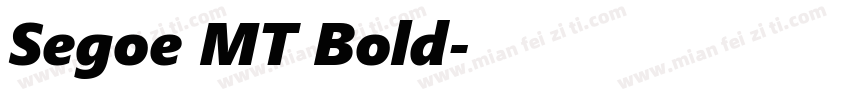 Segoe MT Bold字体转换